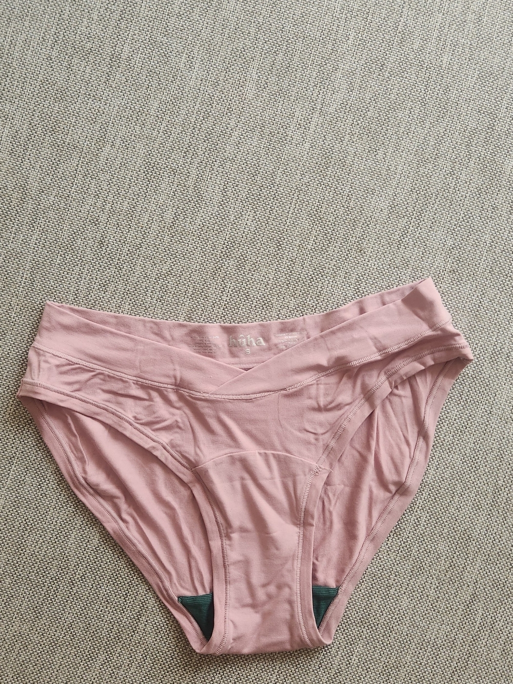 Huha Mineral Undies™ Crossover Bikini - Dusty Pink, Pebble - Picture 2 of 7